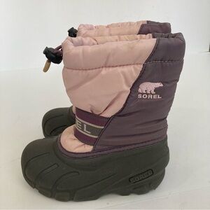 Sorel Kids Cub Waterproof Snow Winter Boots sz 10 Toddler Pink/Purple